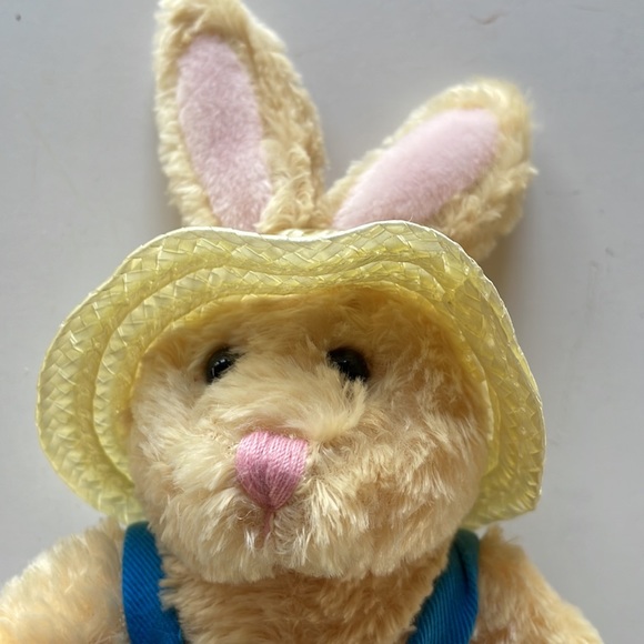 VTG Stuffed Bunny & Basket - Picture 2 of 7